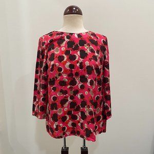 Unique Pink Floral Top by Boden Size 8